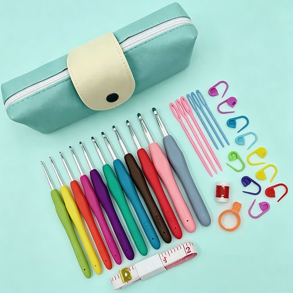 Tool Set - 37개 크로셰 훅 세트, 보관 가방